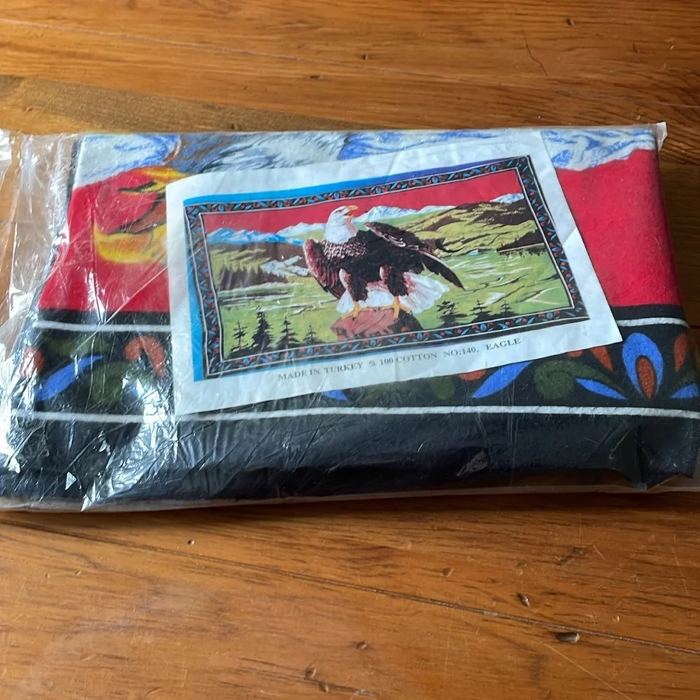 American Bald Eagle 100% Cotton wall Tapestry 25x53”